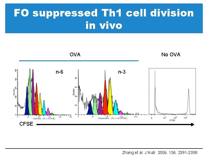 FO suppressed Th 1 cell division in vivo OVA n-6 No OVA n-3 CFSE