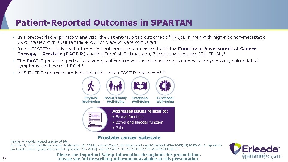 Patient-Reported Outcomes in SPARTAN • In a prespecified exploratory analysis, the patient-reported outcomes of