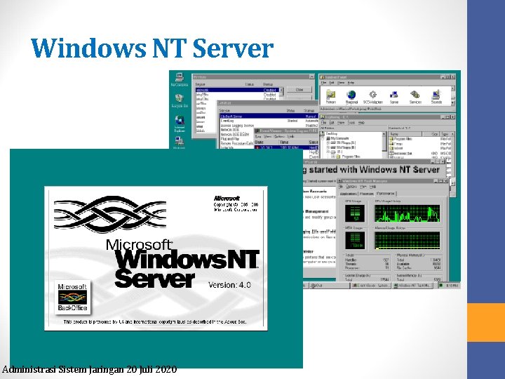 Windows NT Server Administrasi Sistem Jaringan 20 Juli 2020 