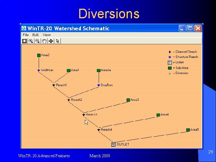 Diversions Win. TR-20 Advanced Features March 2009 29 