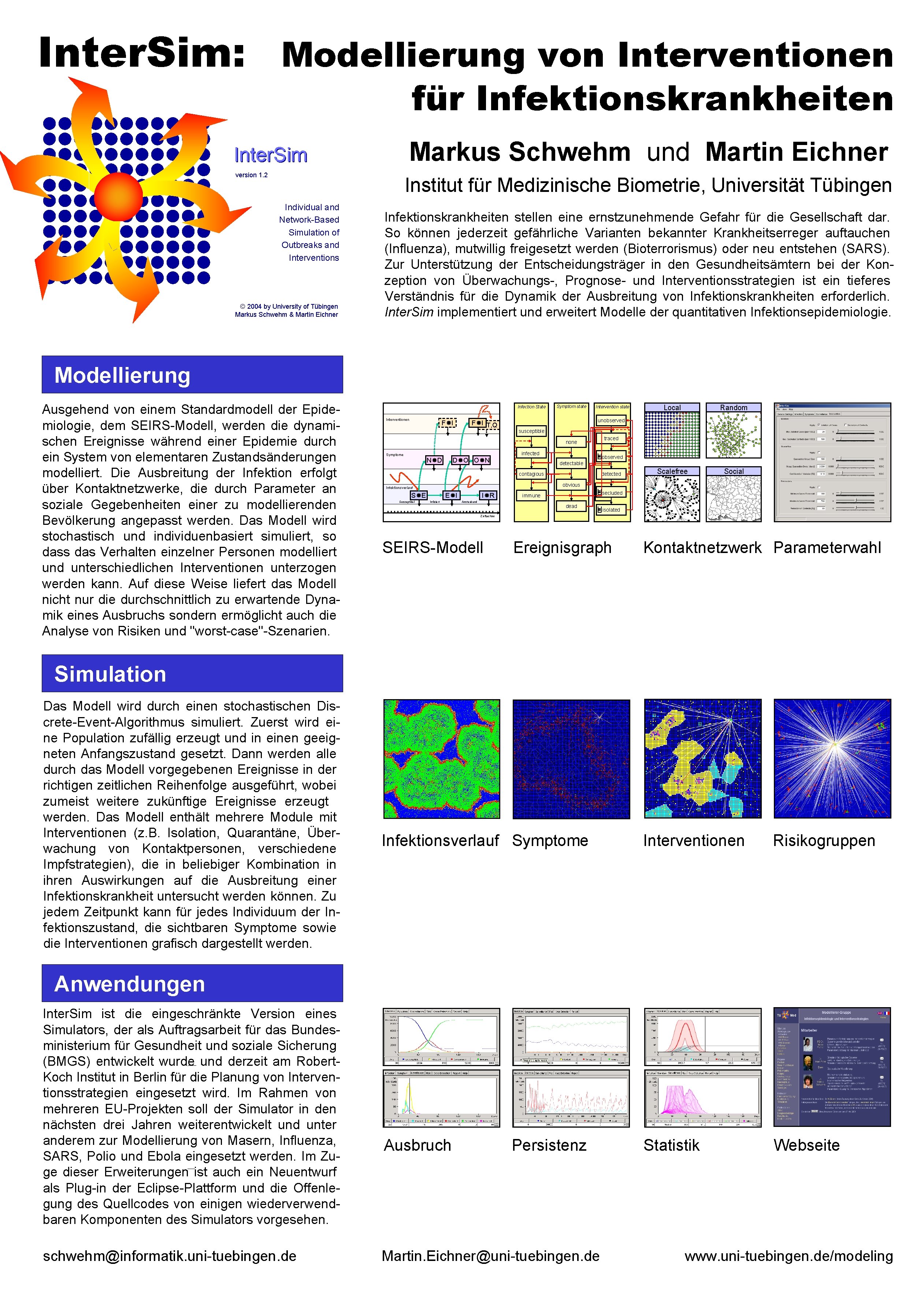 Inter. Sim: Modellierung von Interventionen für Infektionskrankheiten Markus Schwehm und Martin Eichner Inter. Sim Inter. Sim: Modellierung von Interventionen für Infektionskrankheiten Markus Schwehm und Martin Eichner Inter. Sim