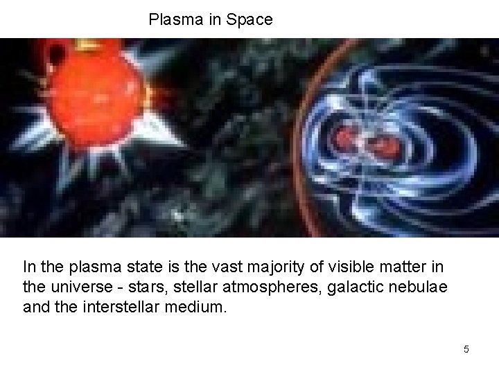 Понятие плазмы. Plasma in Space In the plasma state is the vast majority of