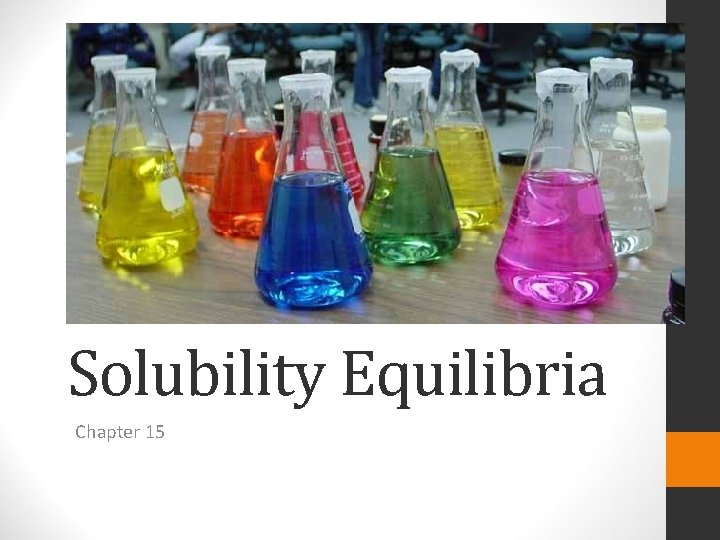 Solubility Equilibria Chapter 15 