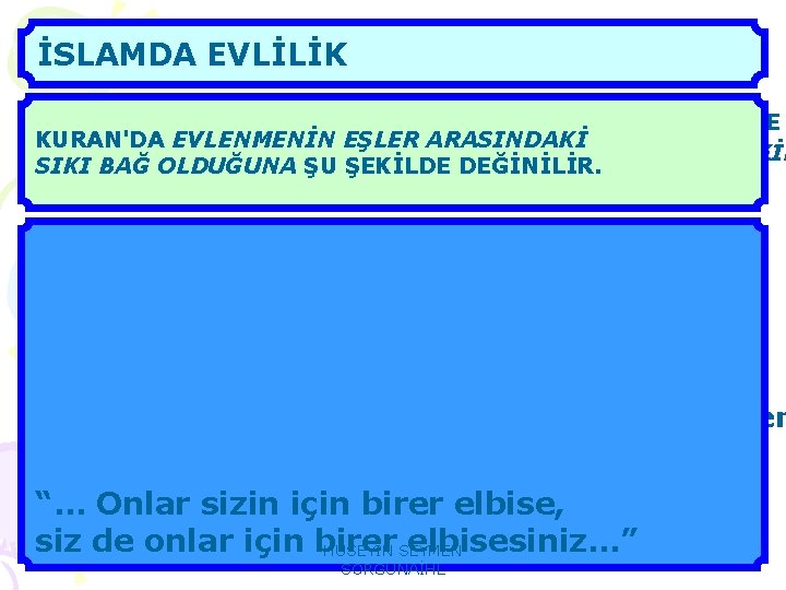 İSLAMDA EVLİLİK BİR ERKEK EVLİLİK İLE BİREVLENMELERİNİ KADIN ORTAK BİR HAYAT VE MÜSLÜMANLARIN KURAN'DA