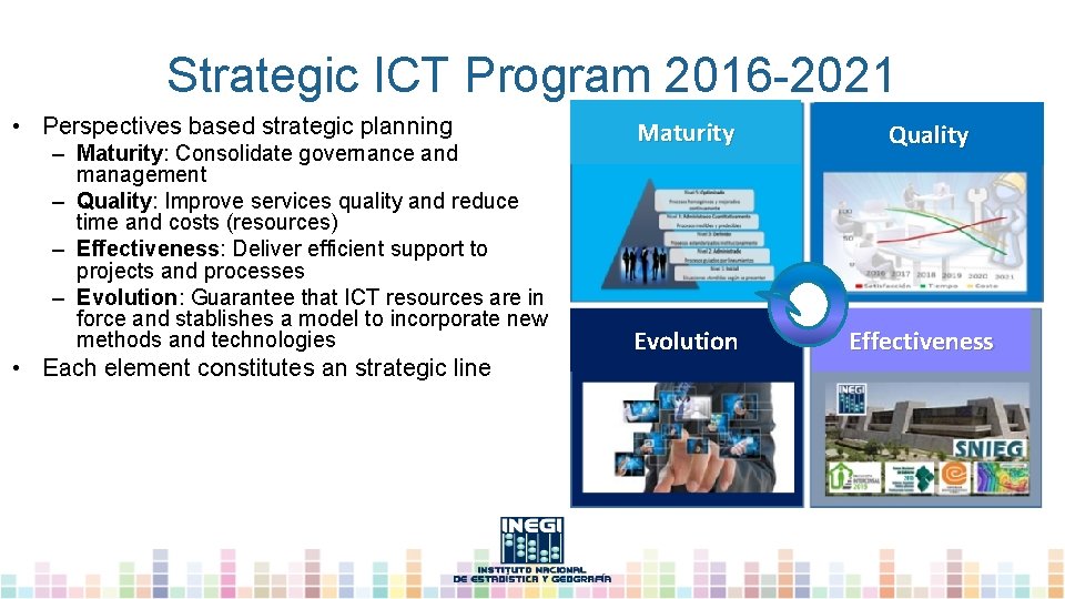 Strategic ICT Program 2016 -2021 • Perspectives based strategic planning – Maturity: Consolidate governance