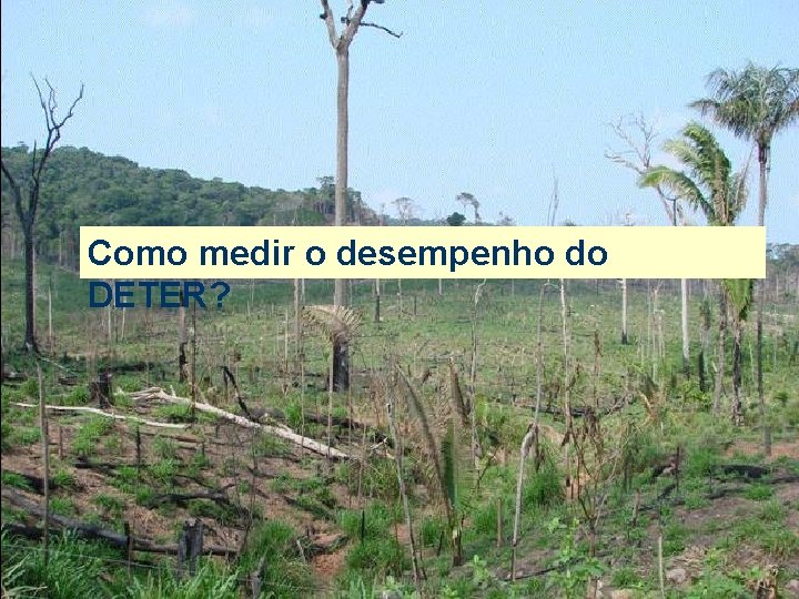 Como medir o desempenho do Como, medir o desempenho do DETER? 