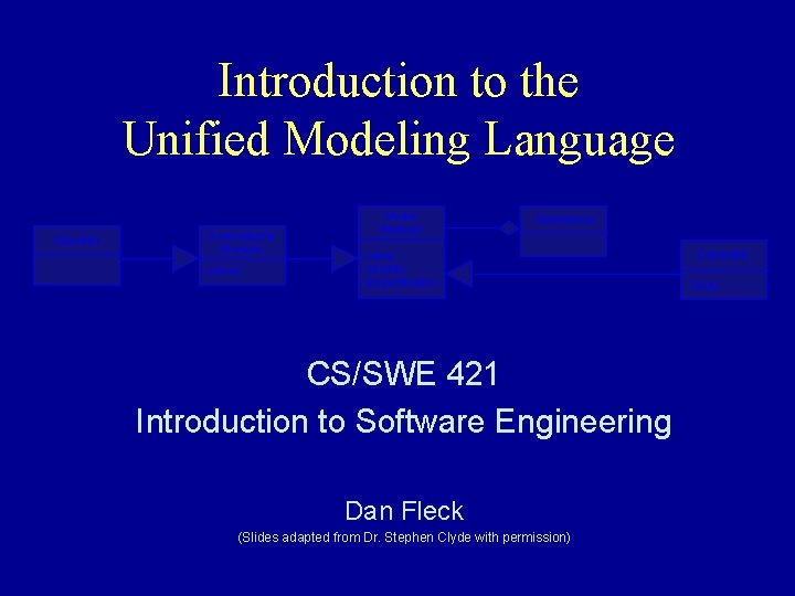Introduction to the Unified Modeling Language Classifier Generalizable Element is. Root Model Element Namespace