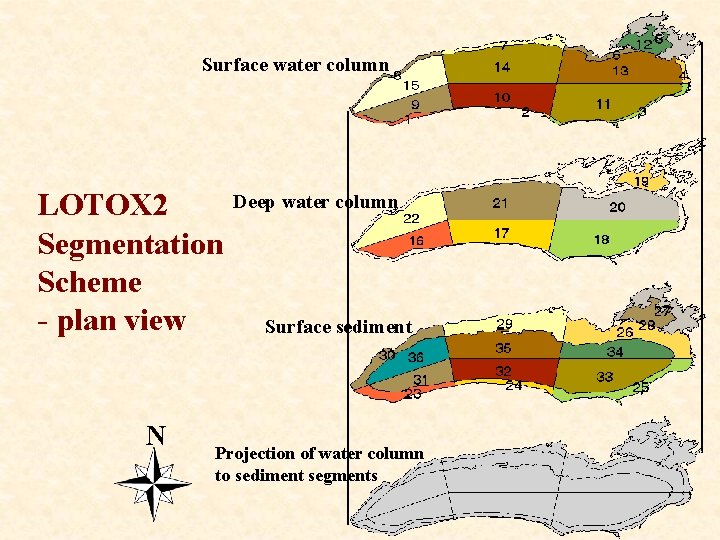 Surface water column Deep water column LOTOX 2 Segmentation Scheme - plan view Surface Surface water column Deep water column LOTOX 2 Segmentation Scheme - plan view Surface