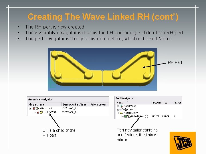 Creating The Wave Linked RH (cont’) • • • The RH part is now