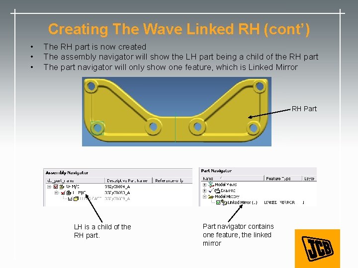 Creating The Wave Linked RH (cont’) • • • The RH part is now