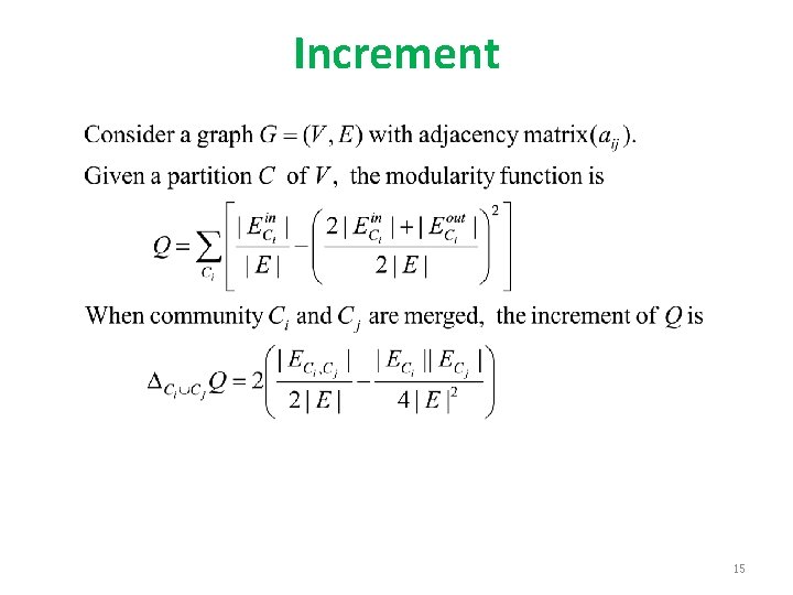 Increment 15 