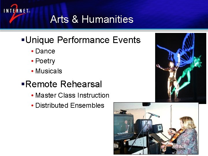 Arts & Humanities Unique Performance Events • Dance • Poetry • Musicals Remote Rehearsal
