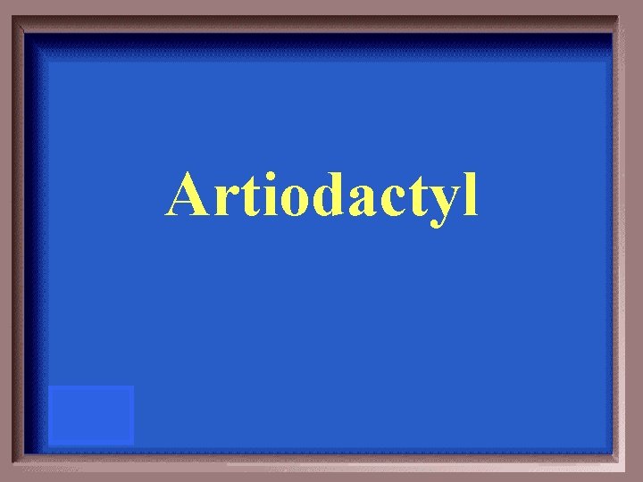Artiodactyl 