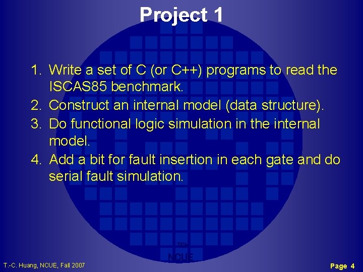 Project 1 1. Write a set of C (or C++) programs to read the