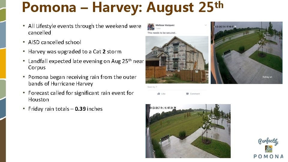 Pomona – Harvey: August 25 th • All Lifestyle events through the weekend were