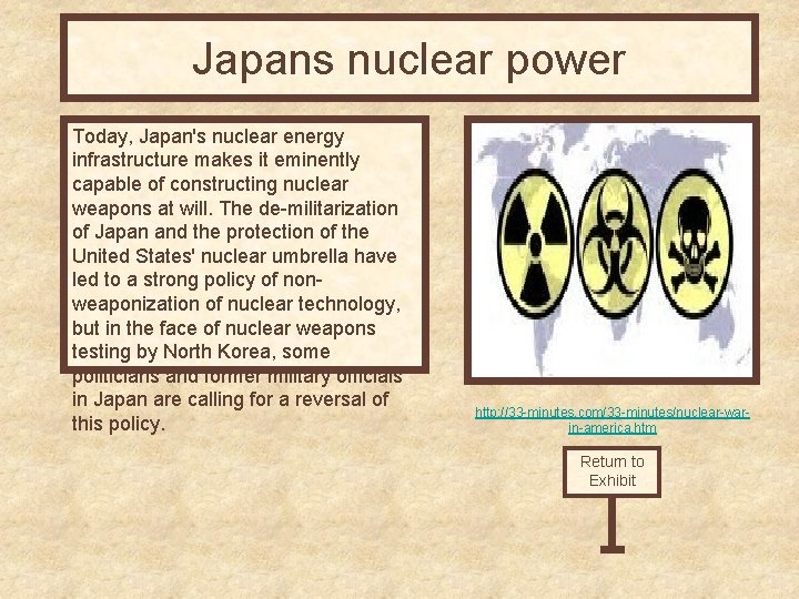 Japans nuclear power Today, Japan's nuclear energy infrastructure makes it eminently capable of constructing