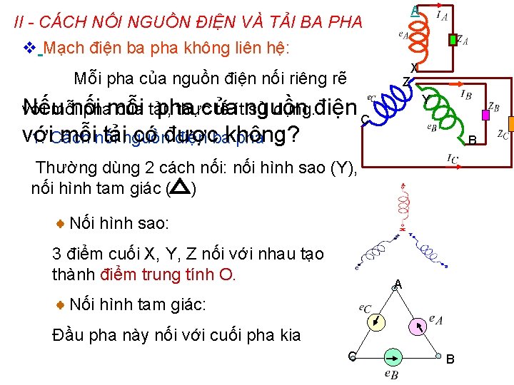 A II - CÁCH NỐI NGUỒN ĐIỆN VÀ TẢI BA PHA v Mạch điện A II - CÁCH NỐI NGUỒN ĐIỆN VÀ TẢI BA PHA v Mạch điện