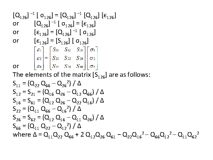 [Q 126] − 1 [ σ126] = [Q 126] − 1 [Q 126] [ε