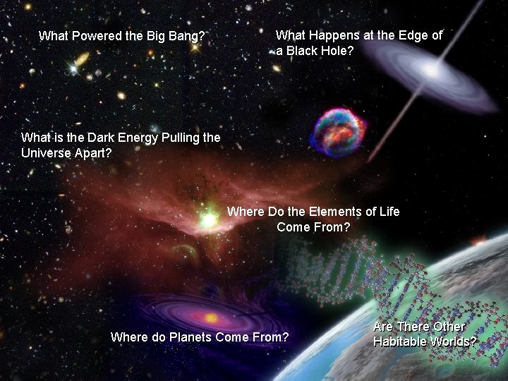 What Powered the Big Bang? What Happens at the Edge of a Black Hole?