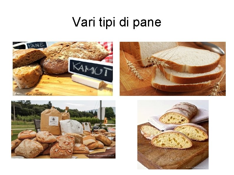 Vari tipi di pane 