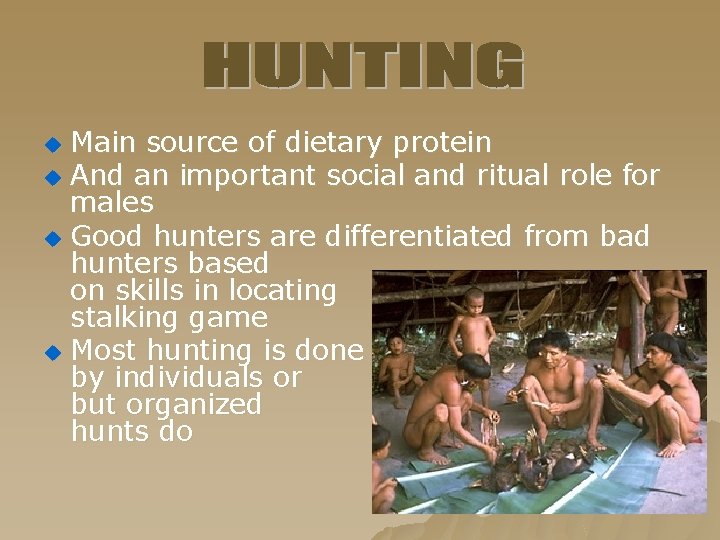 Main source of dietary protein u And an important social and ritual role for