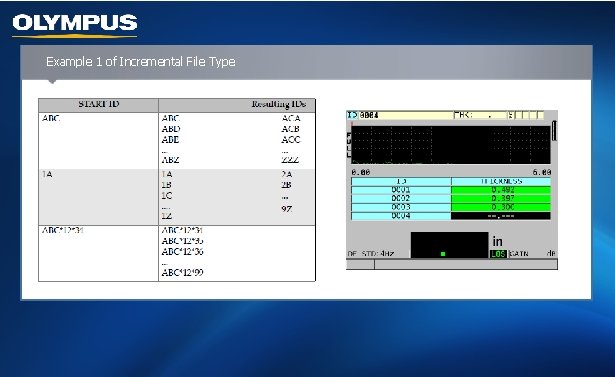 Example 1 of Incremental File Type 