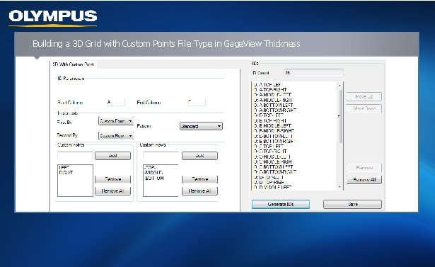 Building a 3 D Grid with Custom Points File Type in Gage. View Thickness