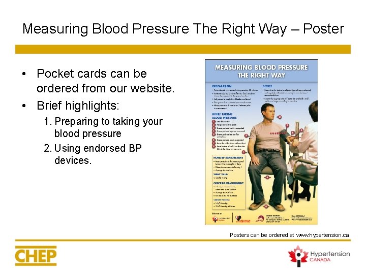 Measuring Blood Pressure The Right Way – Poster • Pocket cards can be ordered