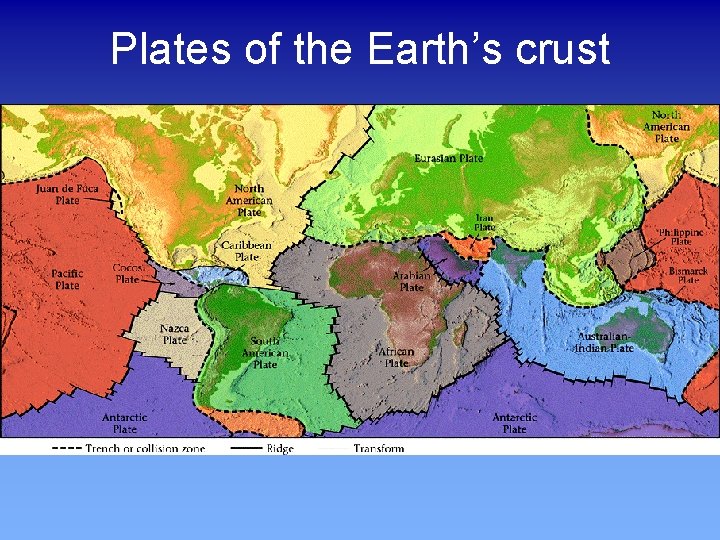 Plates of the Earth’s crust 