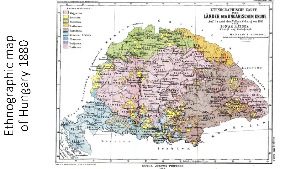 Ethnographic map of Hungary 1880 