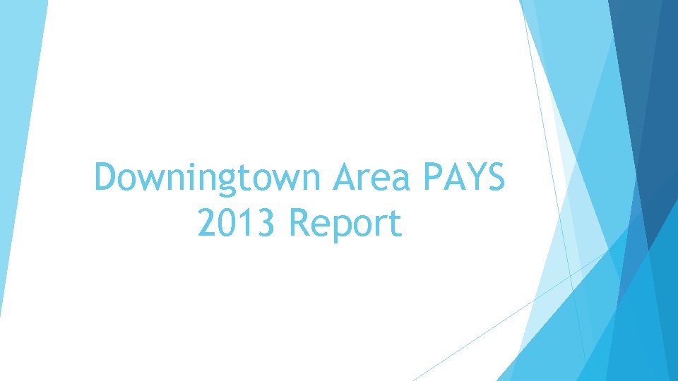 Downingtown Area PAYS 2013 Report 