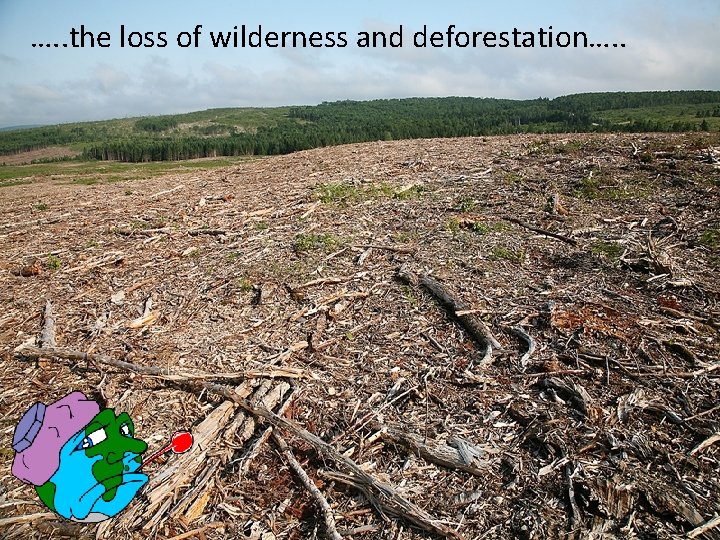 …. . the loss of wilderness and deforestation…. . 