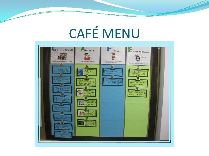 CAFÉ MENU 