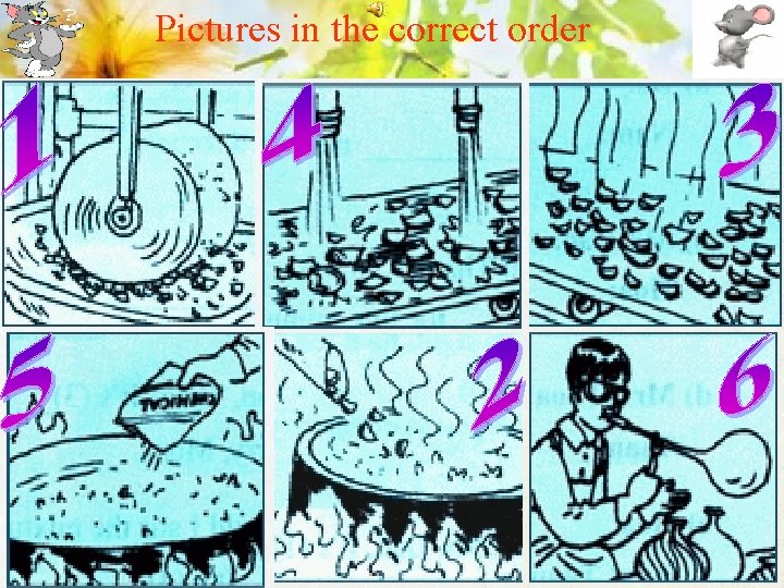 Pictures in the correct order 