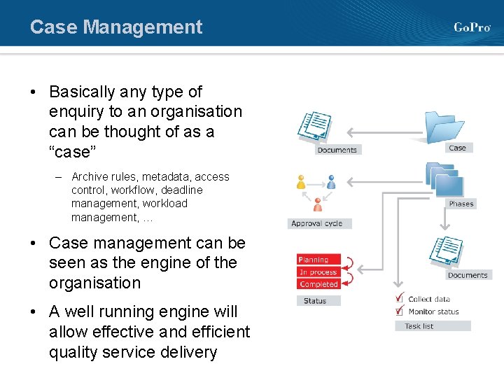 Case Management • Basically any type of enquiry to an organisation can be thought