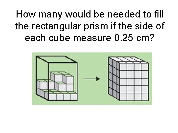 How many would be needed to fill the rectangular prism if the side of