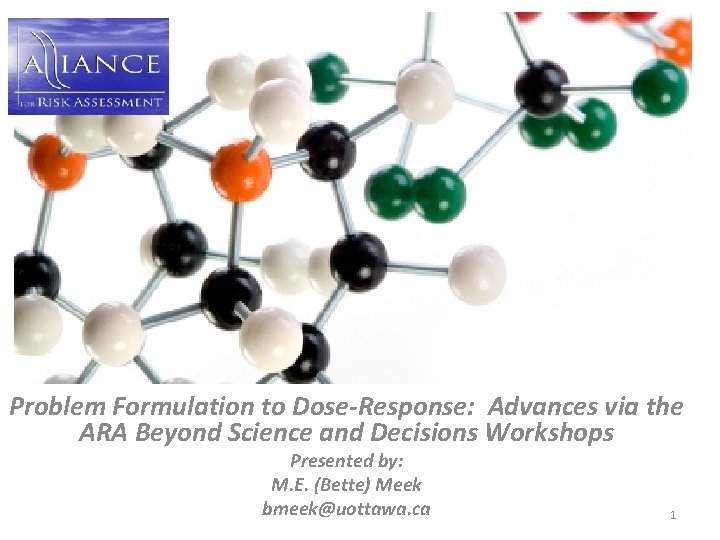 Problem Formulation to Dose-Response: Advances via the ARA Beyond Science and Decisions Workshops Presented