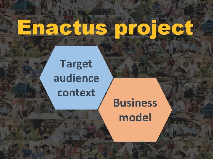 Enactus project Target audience context Business model 