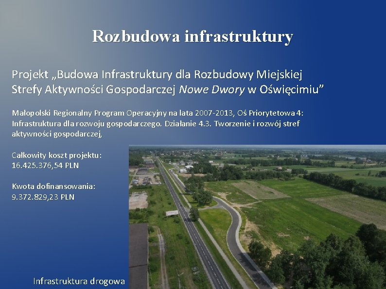 Rozbudowa infrastruktury Projekt „Budowa Infrastruktury dla Rozbudowy Miejskiej Strefy Aktywności Gospodarczej Nowe Dwory w