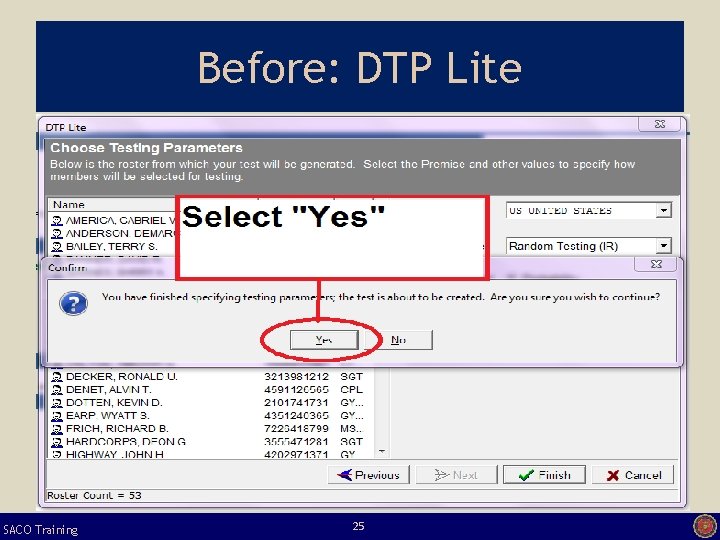 Before: DTP Lite SACO Training 25 