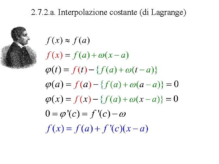 2. 7. 2. a. Interpolazione costante (di Lagrange) 