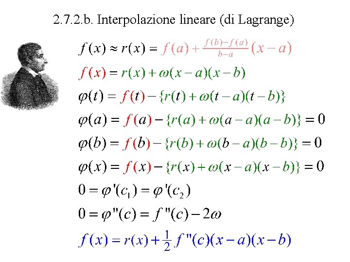 2. 7. 2. b. Interpolazione lineare (di Lagrange) 