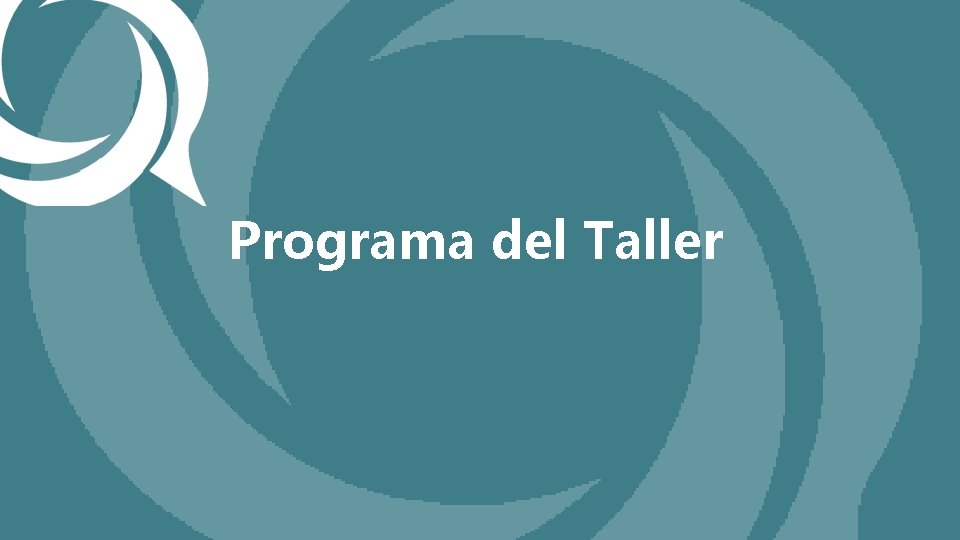 Programa del Taller 