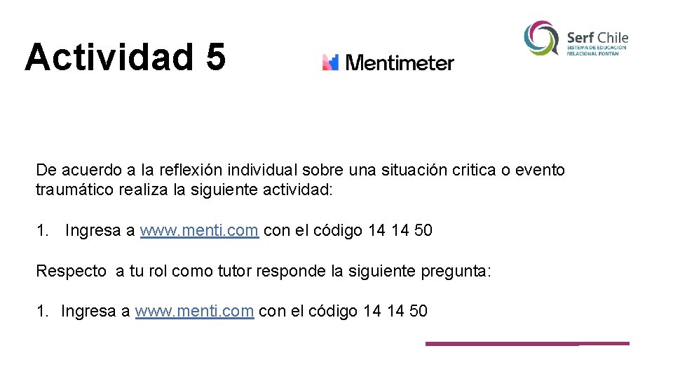 Actividad 5 De acuerdo a la reflexión individual sobre una situación critica o evento