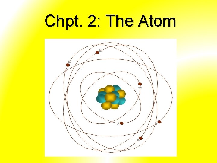 Chpt. 2: The Atom 