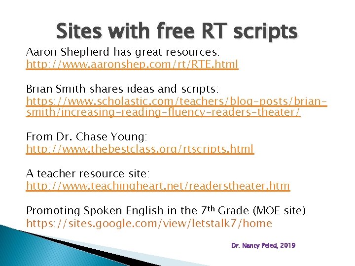 Sites with free RT scripts Aaron Shepherd has great resources: http: //www. aaronshep. com/rt/RTE.