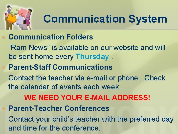 Communication System n n n Communication Folders “Ram News” is available on our website Communication System n n n Communication Folders “Ram News” is available on our website