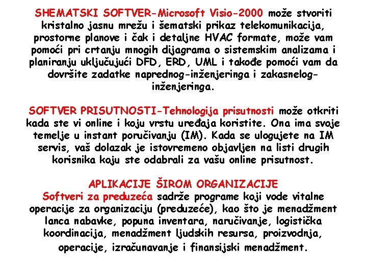 SHEMATSKI SOFTVER-Microsoft Visio-2000 može stvoriti kristalno jasnu mrežu i šematski prikaz telekomunikacija, prostorne planove