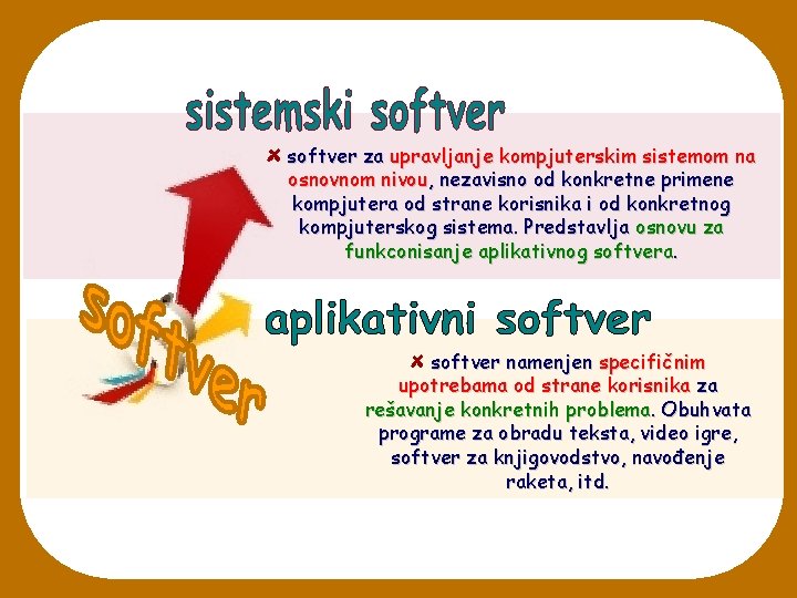 softver za upravljanje kompjuterskim sistemom na osnovnom nivou, nezavisno od konkretne primene kompjutera od