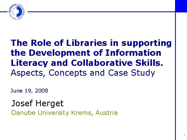 The Role of Libraries in supporting the Development